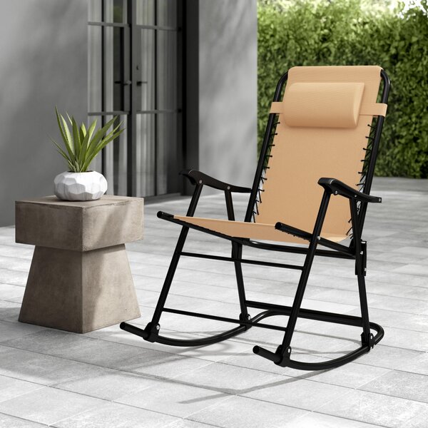 Details about   Outdoor Iron Single Rocking Chair Patio Porch Rocker Patio Furniture US 