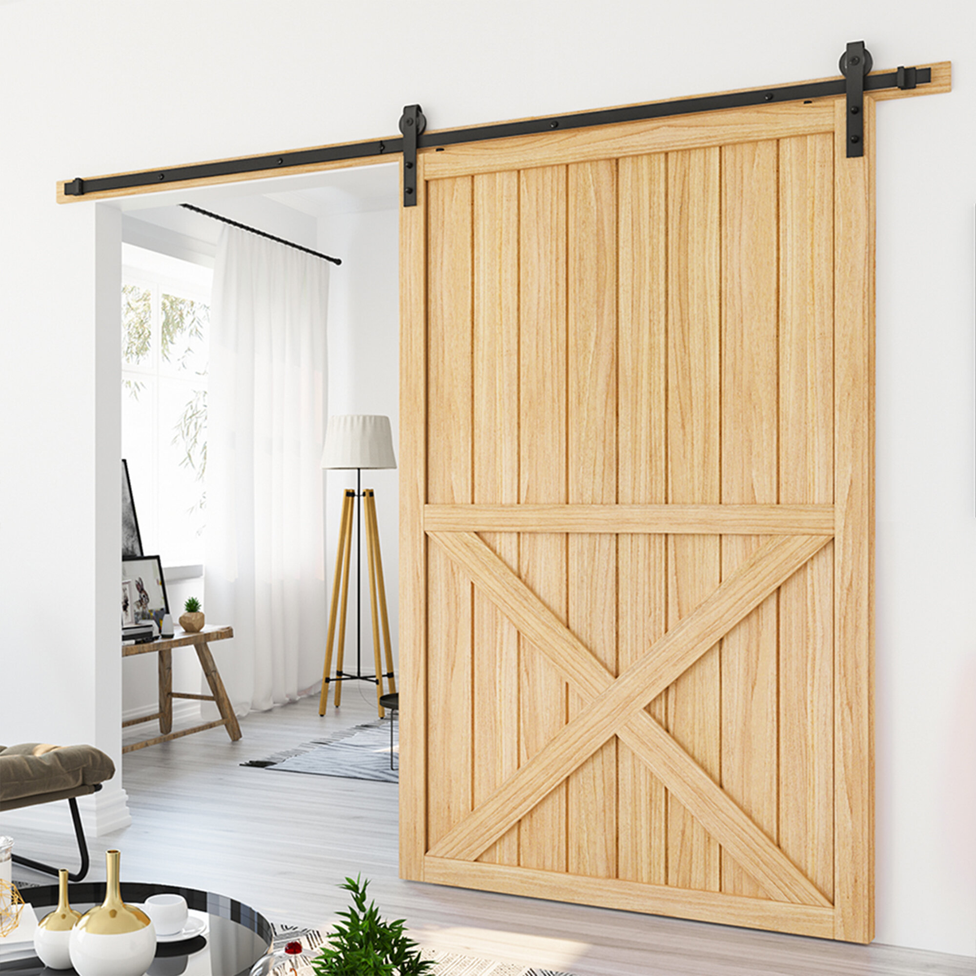 Homlux Standard Single Barn Door Hardware Kit Wayfair 