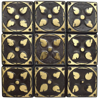 Elitetile Padova 1 63 X 1 63 Metal Decorative Tile In Bronze Wayfair