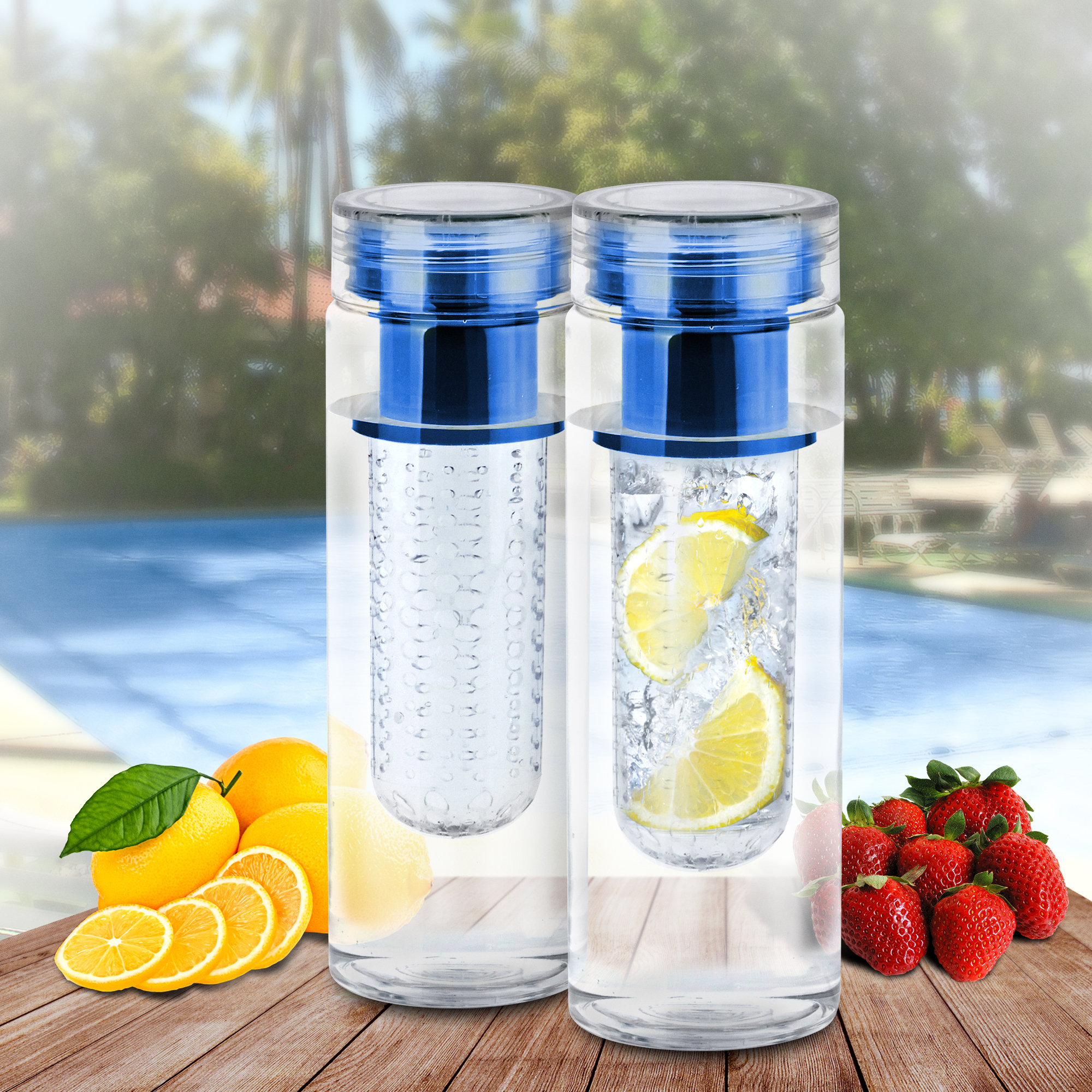 Flash Popup 24 oz Tritan Plastic Water Bottle with Fruit Infuser | Wayfair