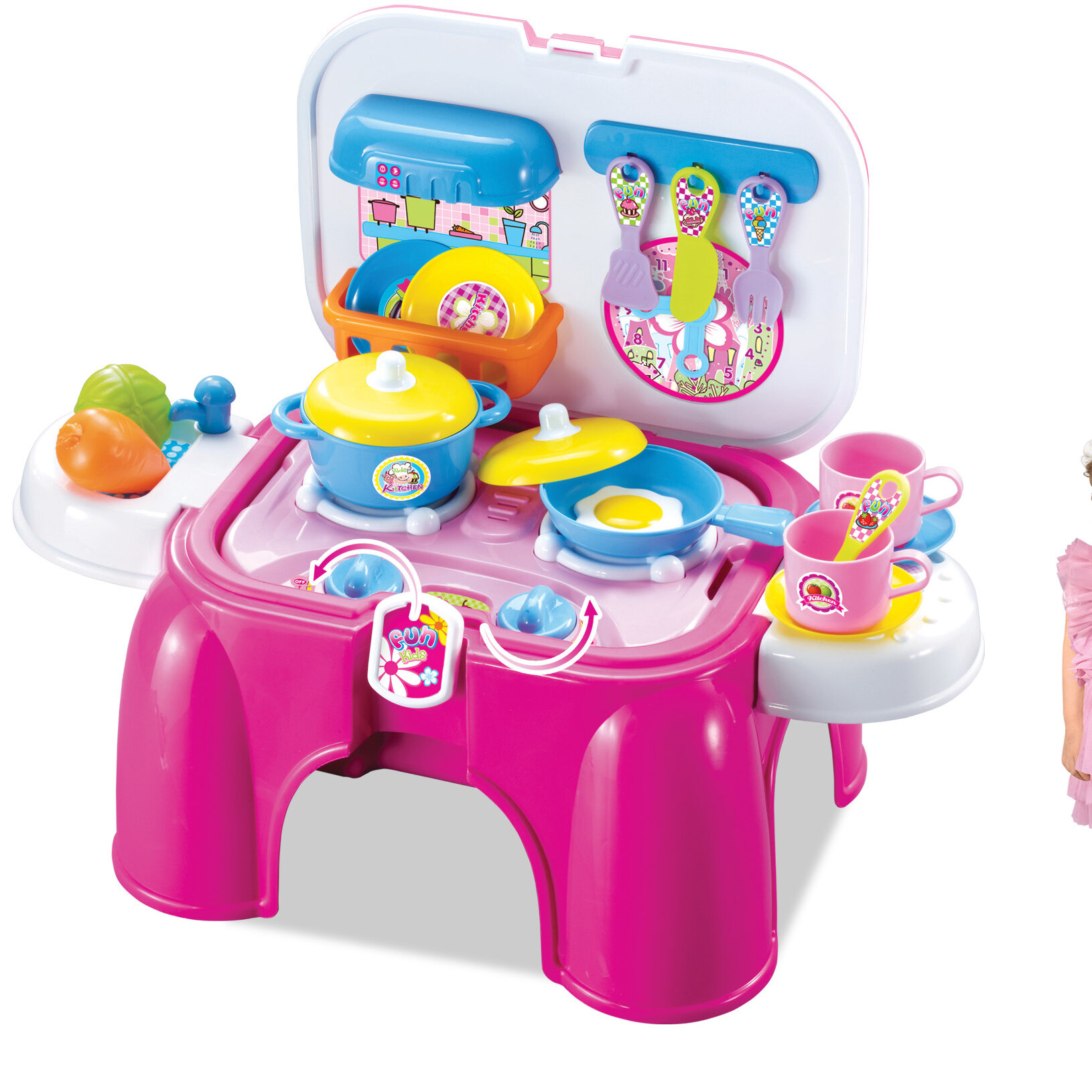 portable kitchen play set