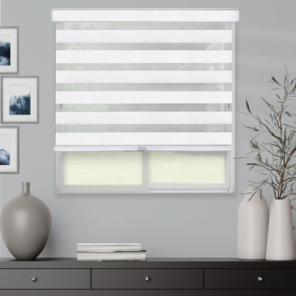 Roller Blinds Zebra Vision Blackout Daylight Window Home Office Multi Color Size 