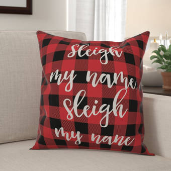 The Holiday Aisle Mimi Lights Tinsel Mistletoe In Tartan Plaid Throw Pillow Wayfair