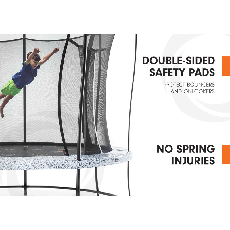 Vuly Lift Pro 13 Round Backyard Trampoline With Safety Enclosure