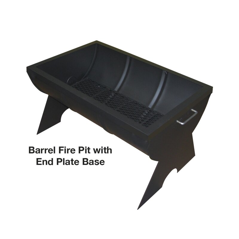 Latitude Run Darinka Barrel Steel Wood Burning Fire Pit Wayfair