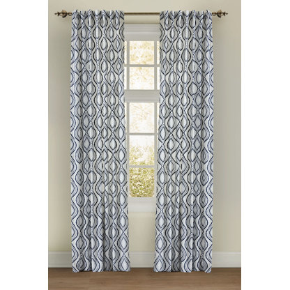 Threshold Metallic Embroidered Curtain Window Panel ~ Aquarius Blue ~ 54x84 Aqua 