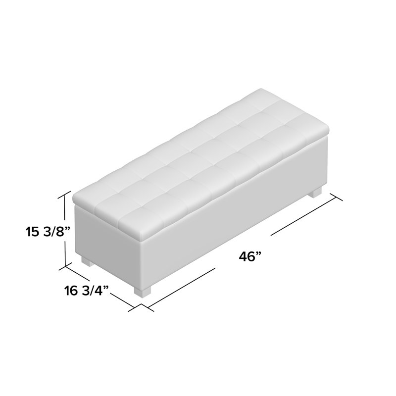 Latitude Run Kareem Upholstered Storage Bench Reviews Wayfair