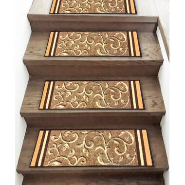 Non-slip 1/5/13pcs Adhesive Carpet Stair Treads Mats Staircase Step Rug Cover 