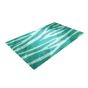 Blue Zebra Print Texture Area Rug