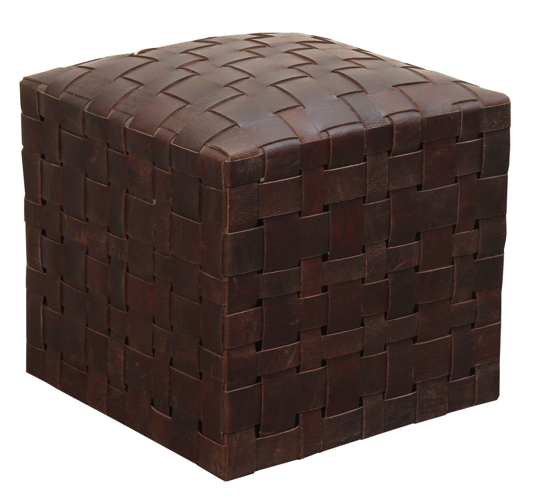 leather cube stools