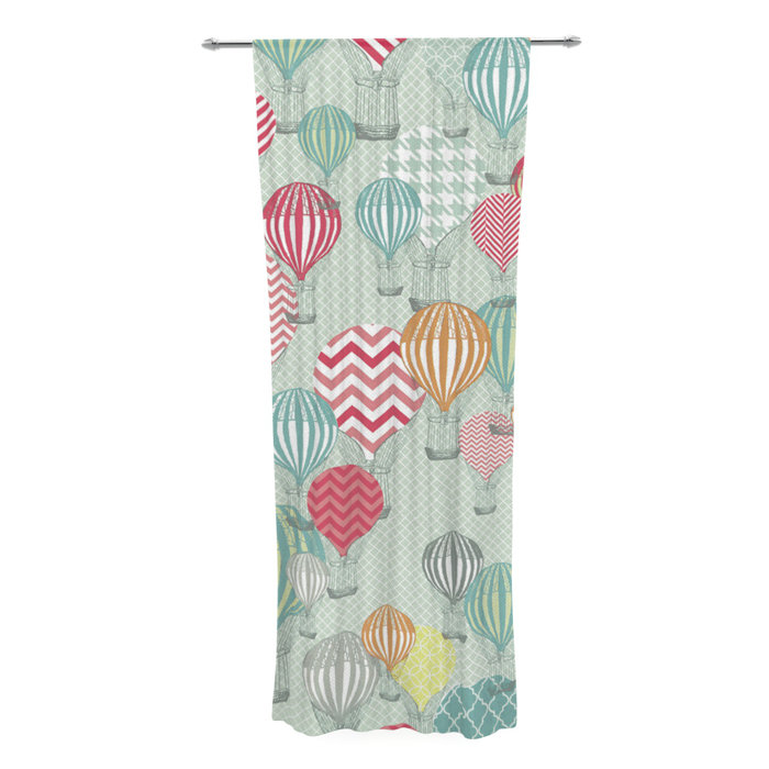 Hot Air Balloons By Heidi Jennings Graphic Print Text Sheer Rod Pocket Curtain Panels Hot Air Balloons By Heidi Jennings Graphic Print Text Sheer Rod Pocket Curtain Panels