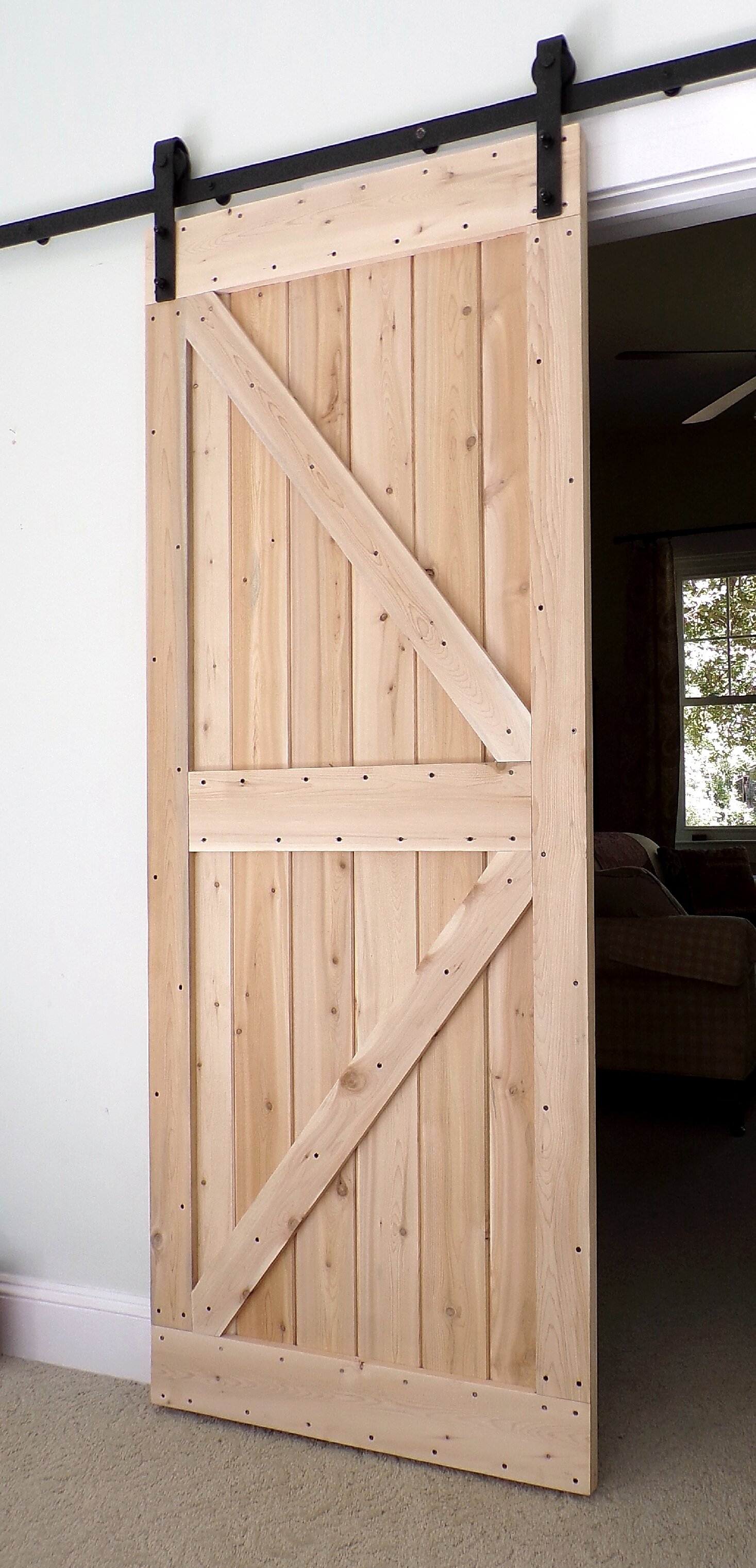 Barharborcedar Paneled Wood Finish Barn Door Without Installation Hardware Kit Reviews Wayfair