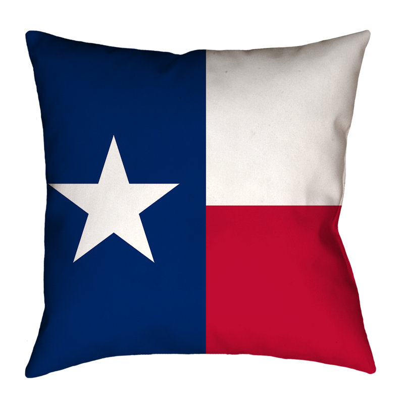 East Urban Home Centers Texas Flag In Faux Linen Throw Pillow Concealed Zipper Indoor Wayfair