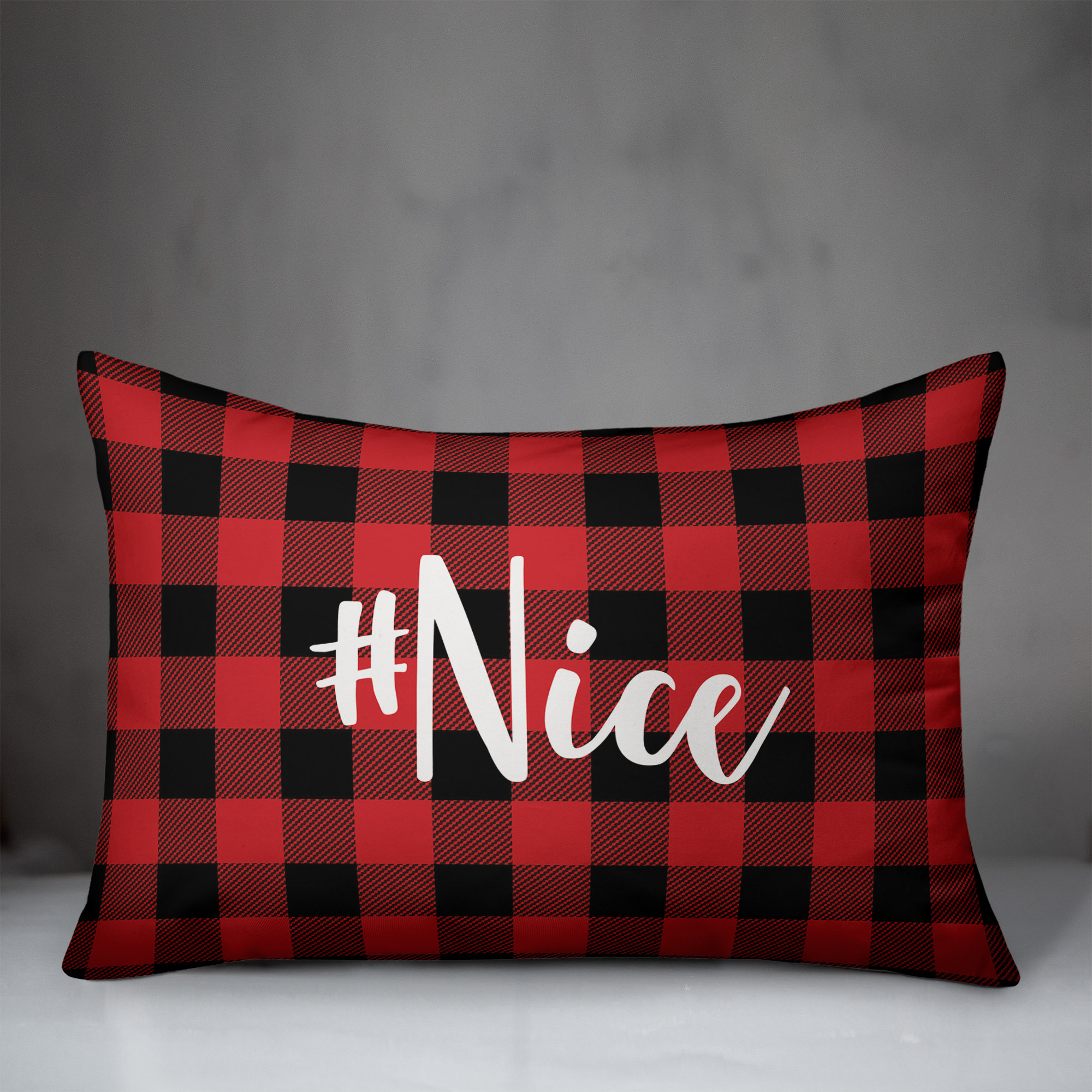 The Holiday Aisle Kris Nice In Buffalo Check Plaid Lumbar Pillow Wayfair