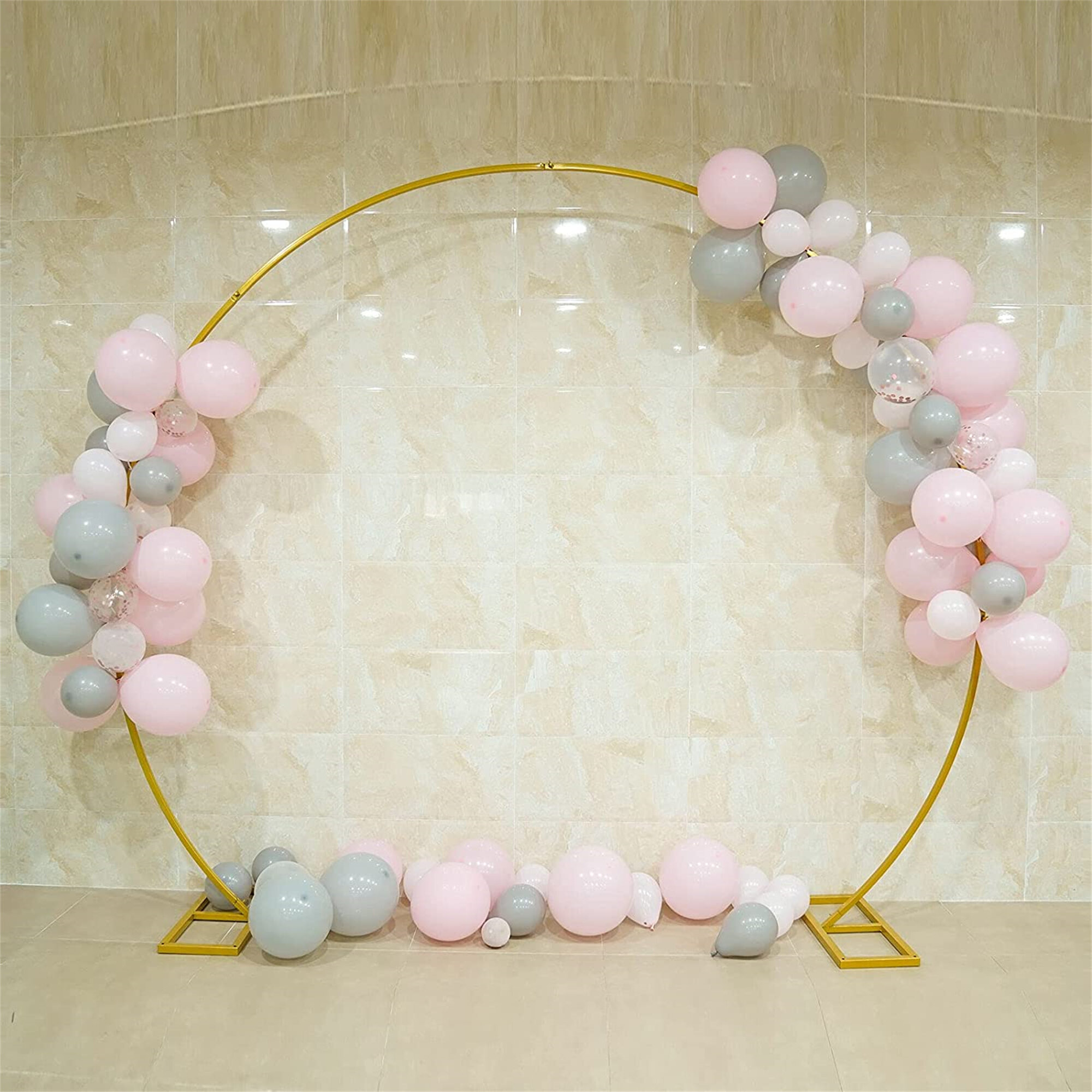 FUNTEN Wedding Arch Stand Gold Archway Metal Round Backdrop For Balloon  Bridal Birthday Ceremony Party Decoration Baby Shower Photo Background -  Wayfair Canada