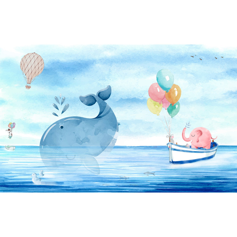 Isabelle Max Rambler Cartoon Sea Pink Elephant With Cute Whale