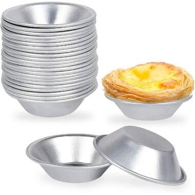 5 Aluminum Alloy Egg Tart Mold Candy Cake Muffin Baking Cups Tartlets Pans Mould 