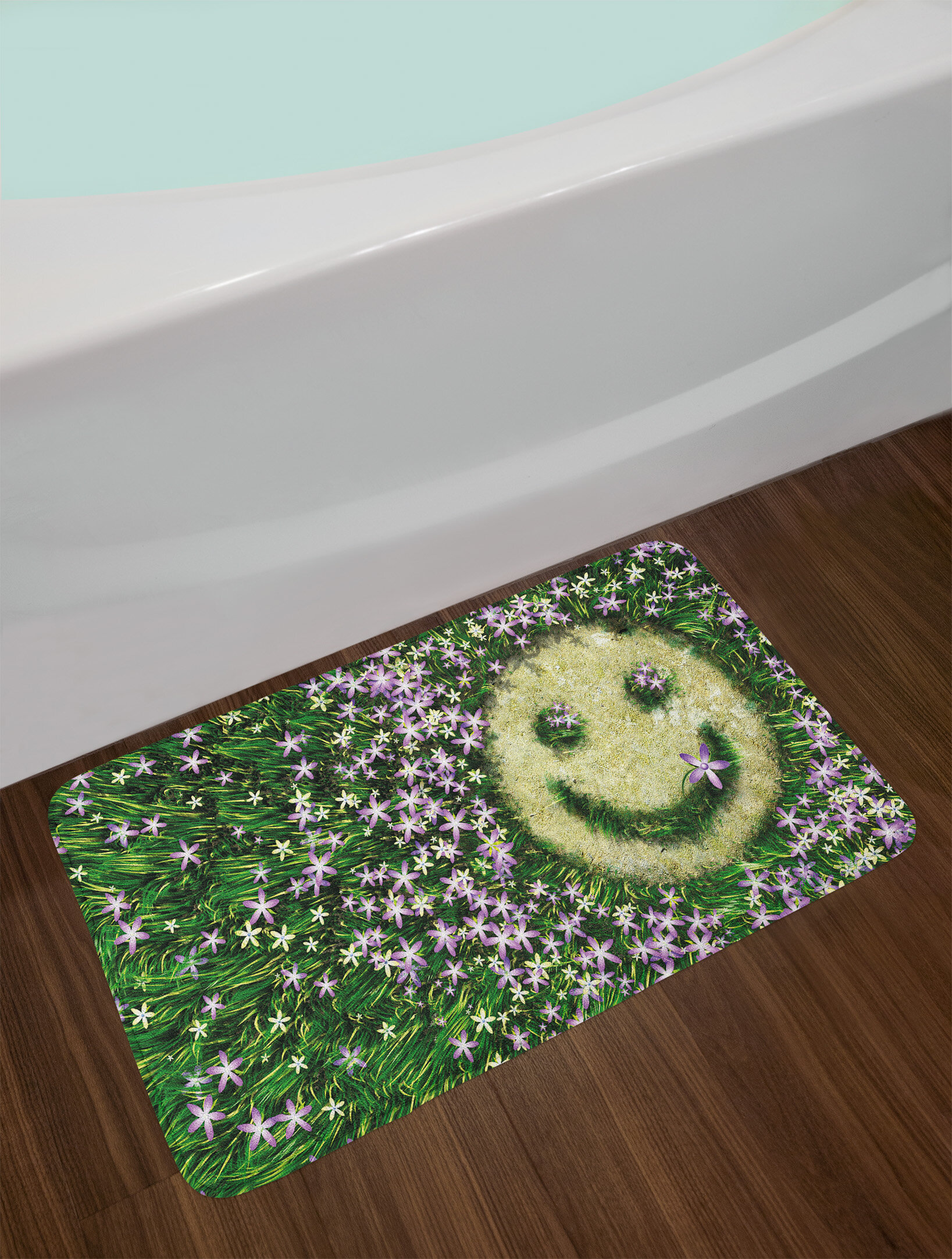 East Urban Home Smiley Garden Bath Rug Wayfair