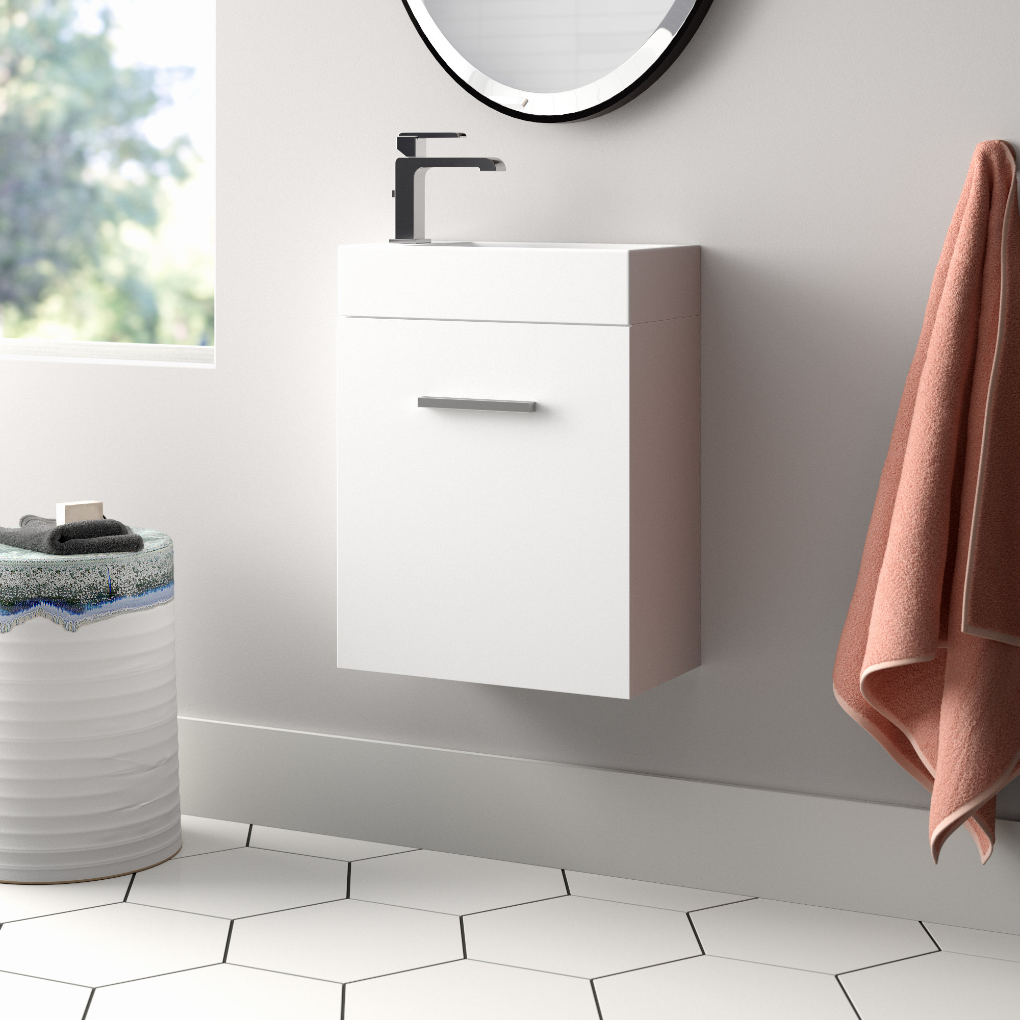 Shania 18 Wall Mounted Single Bathroom Vanity Set Reviews Allmodern Shania 18 Wall Mounted Single Bathroom