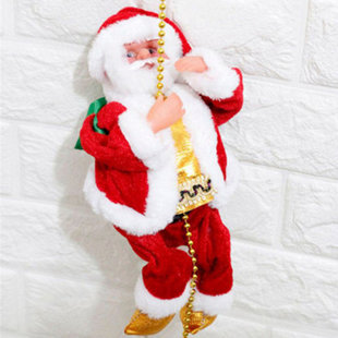 4X 7.9" Santa Claus Dolls Climbing Ladders Stair Hanging Ornament Christmas Tree 