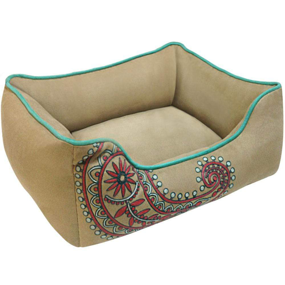 Tucker Murphy Pet™ Washable Dog Bed Cover, Paisley Inspired Embroidery