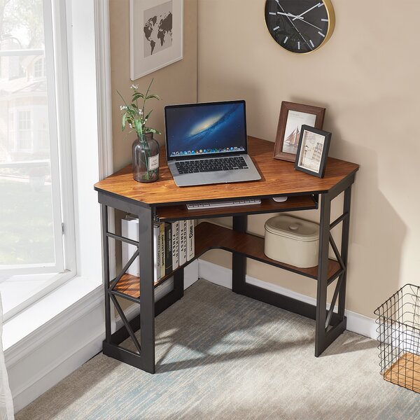 large wooden corner desk