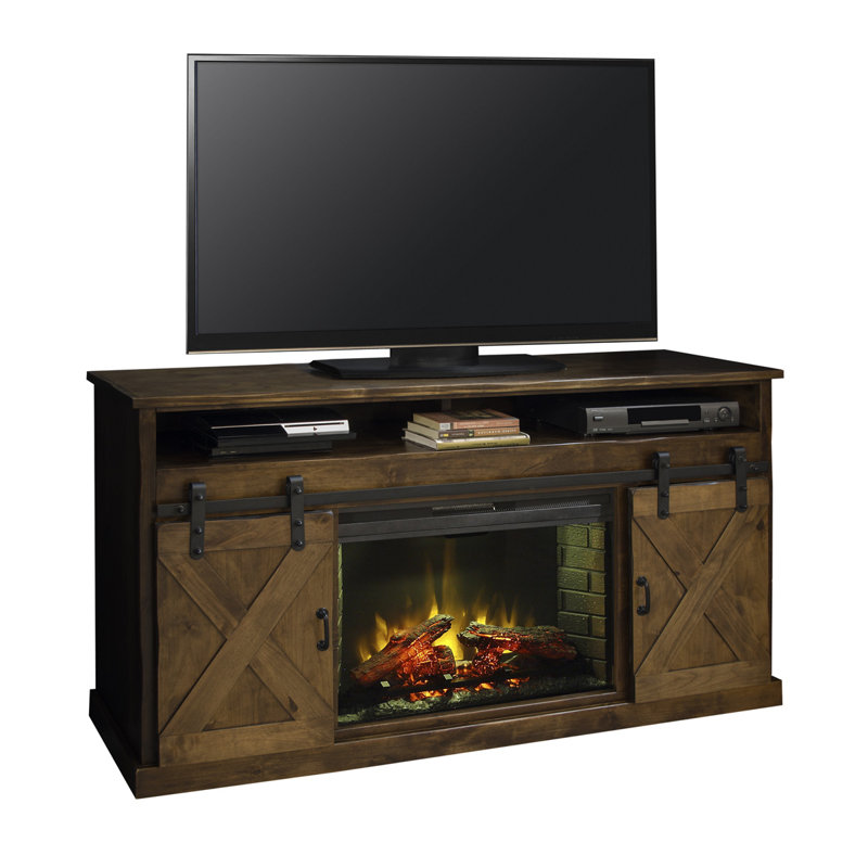 Loon Peak Pullman Tv Stand For Tvs Up To 65 With Electric Fireplace