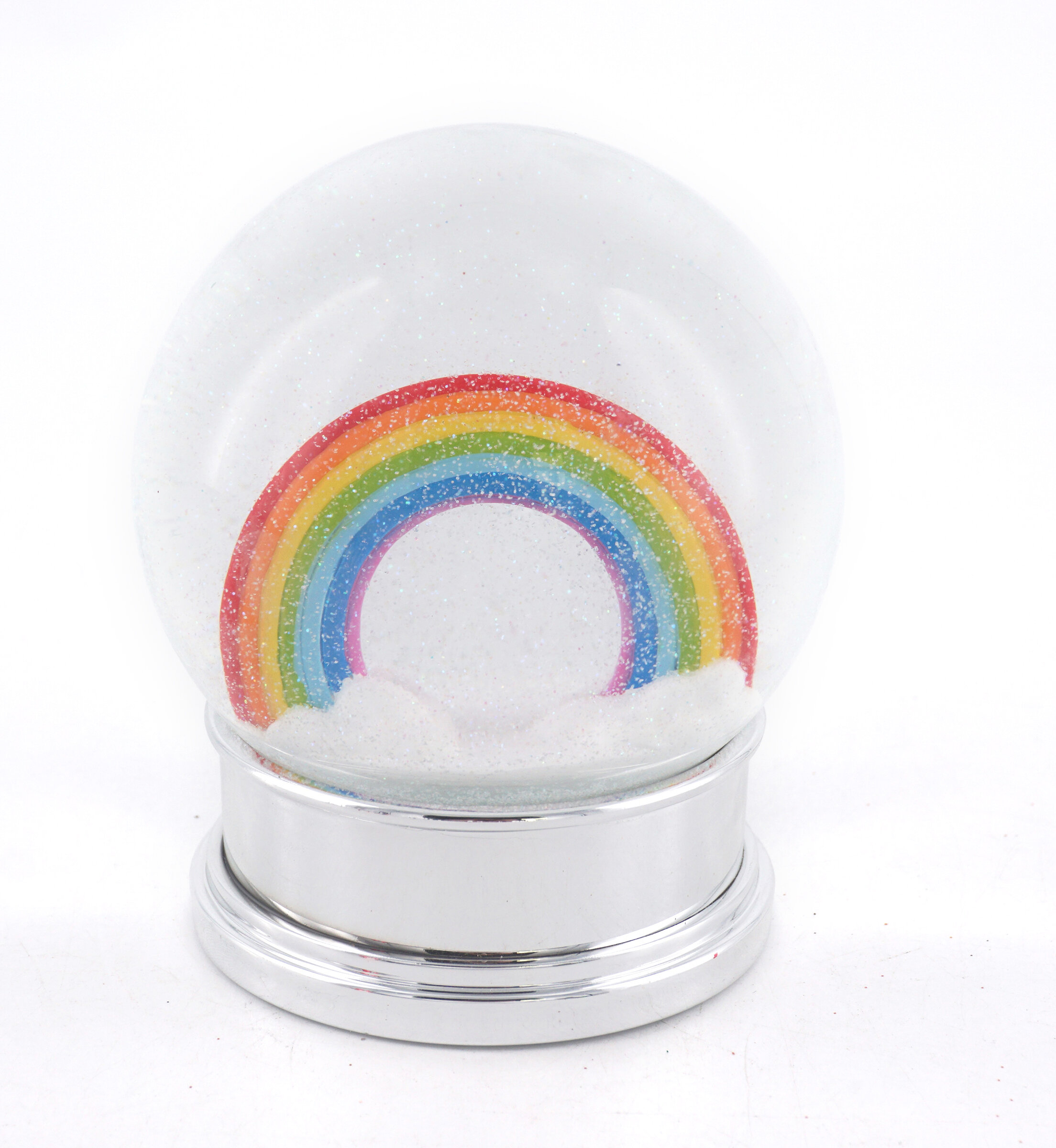 rainbow glitter light globe