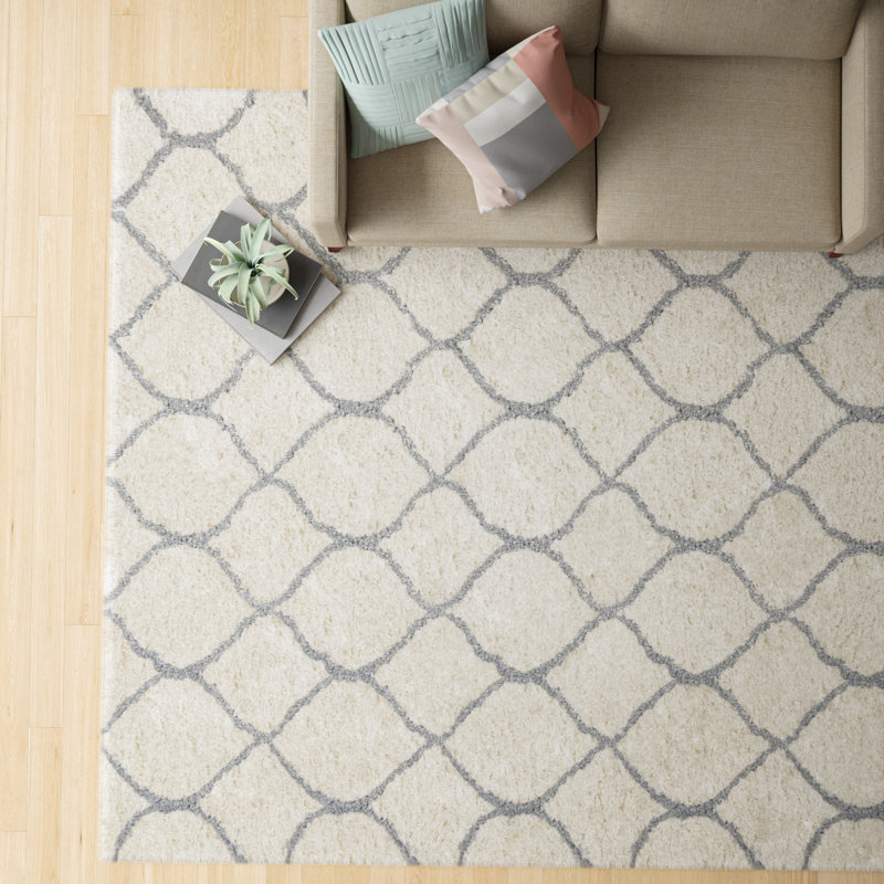 Foundstone Anthem Geometric Hand Tufted Ivory Area Rug Reviews Wayfair