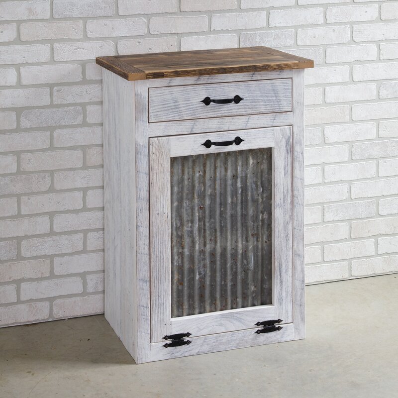 FurniturePipelineLLC Catchfly 13 Gallon Cabinet Trash Can ...