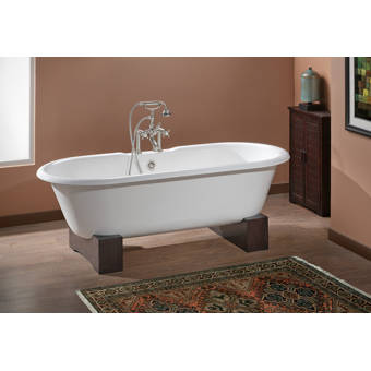Cheviotproducts Carlton 70 X 32 Freestanding Cast Iron Soaking Bathtub Wayfair