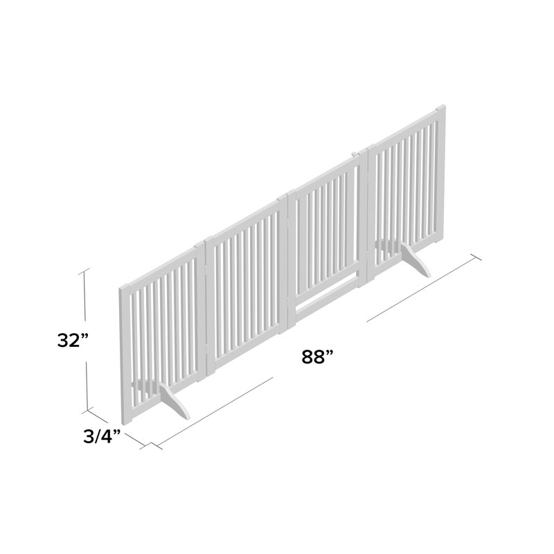 Tucker Murphy Pet Babin Wood Freestanding Pet Gate With Small Door Reviews Wayfair
