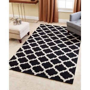 Raul Hand-Tufted Black Area Rug