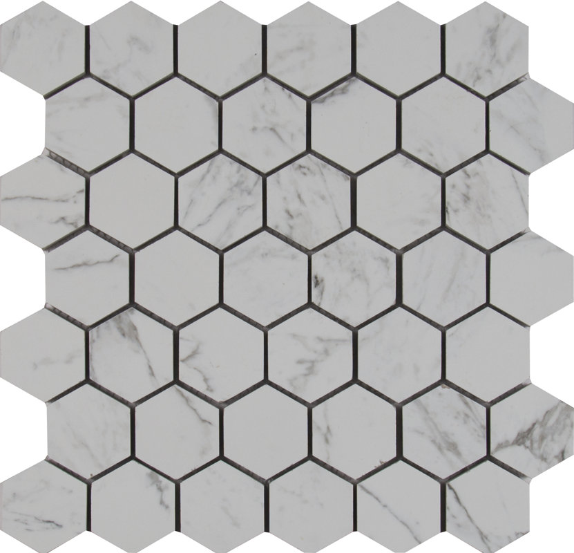 Msi Carrara 2 X Hexagon Porcelain Mosaic Tile In Matte Reviews Carrara 2 X Hexagon Porcelain Mosaic Tile