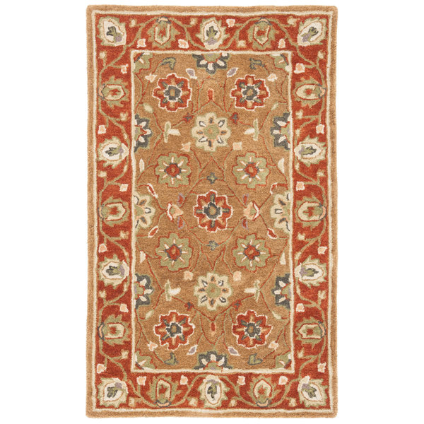 Beige And Rust Rug Wayfair