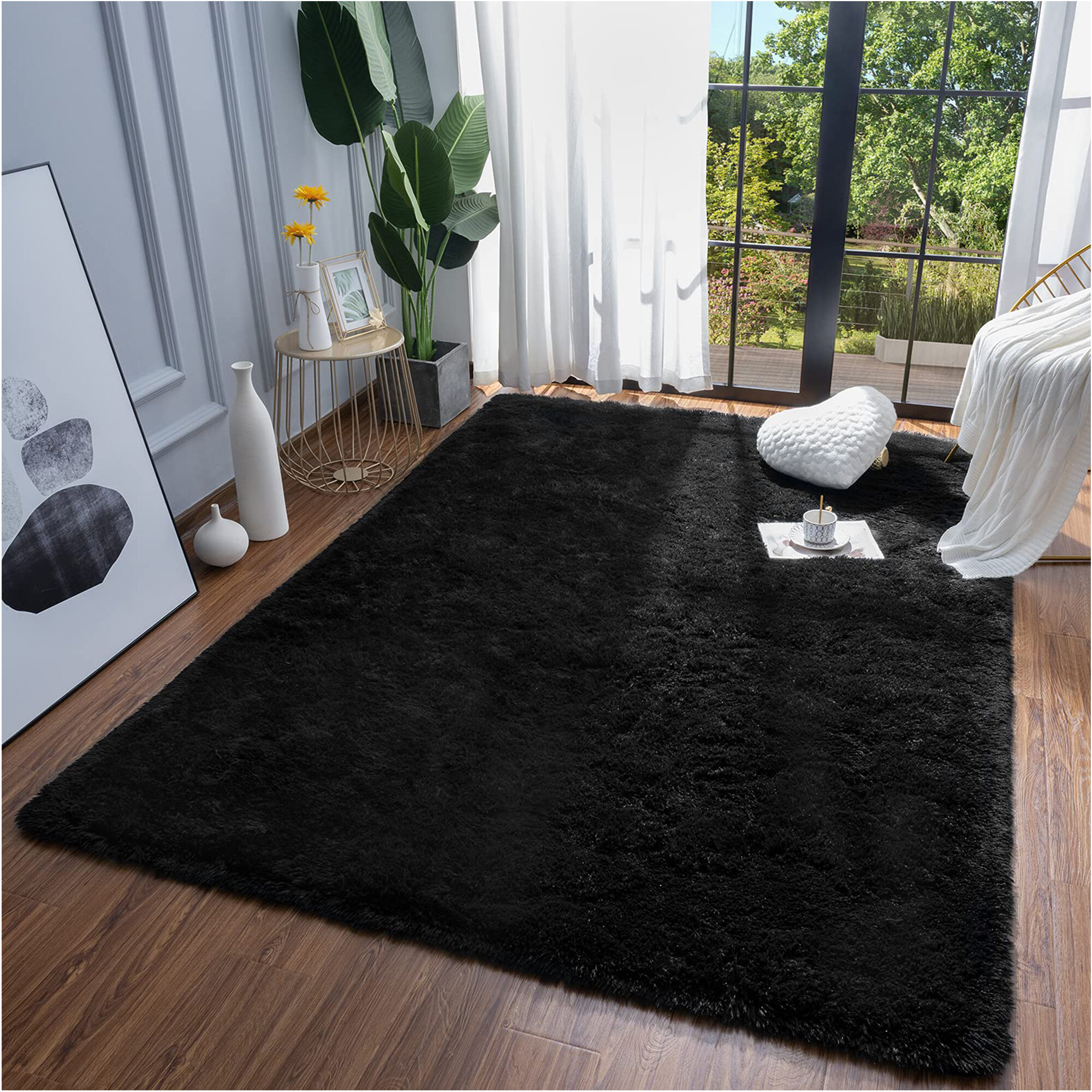 NEW Fluffy Furry Deep Thick Soft Shaggy Area Rug for Living Room Bedroom Floor 