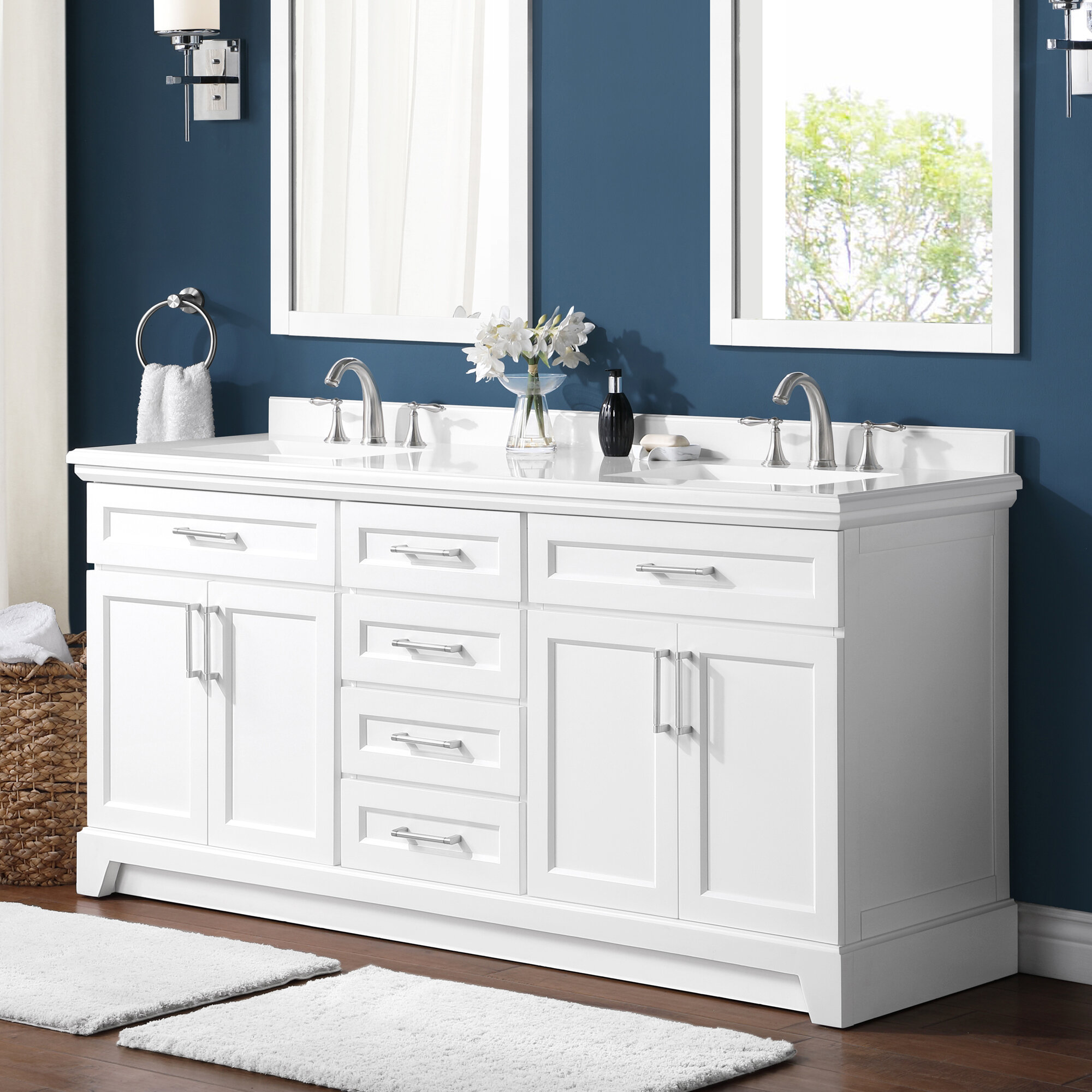 Breakwater Bay Curley 72 Double Bathroom Vanity Set Reviews Wayfair