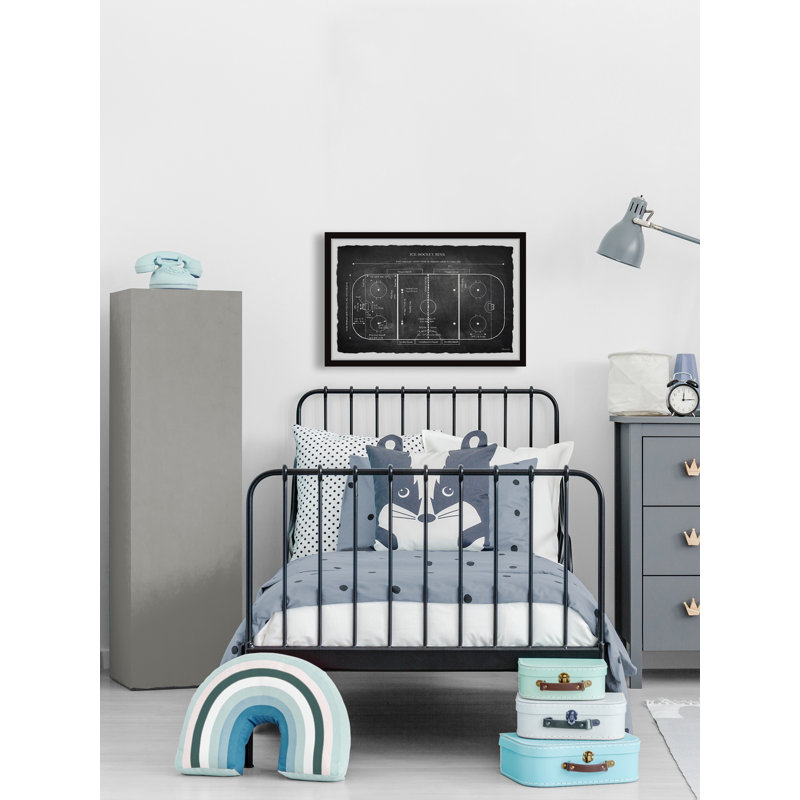 Isabelle Max Ice Hockey Rink Blueprint Ii Picture Frame Print On Paper Wayfair