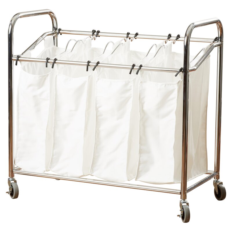 laundry basket 4 sections