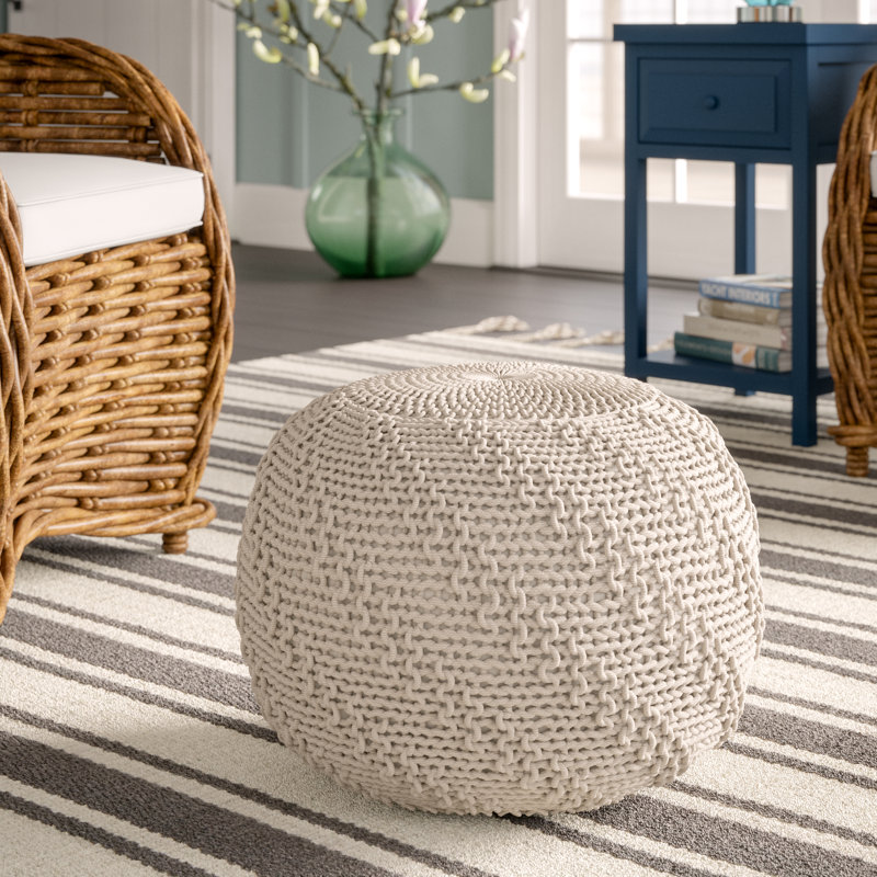 Breakwater Bay Knitted Pouf Reviews Wayfair