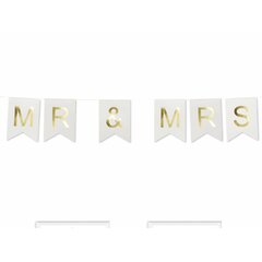 Silver Glitter 5 foot Banner Way to Celebrate & Mrs Wedding  Mr 