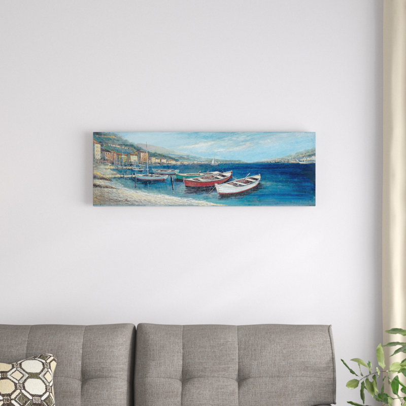 East Urban Home Footprints In The Sand Painting Print On Wrapped