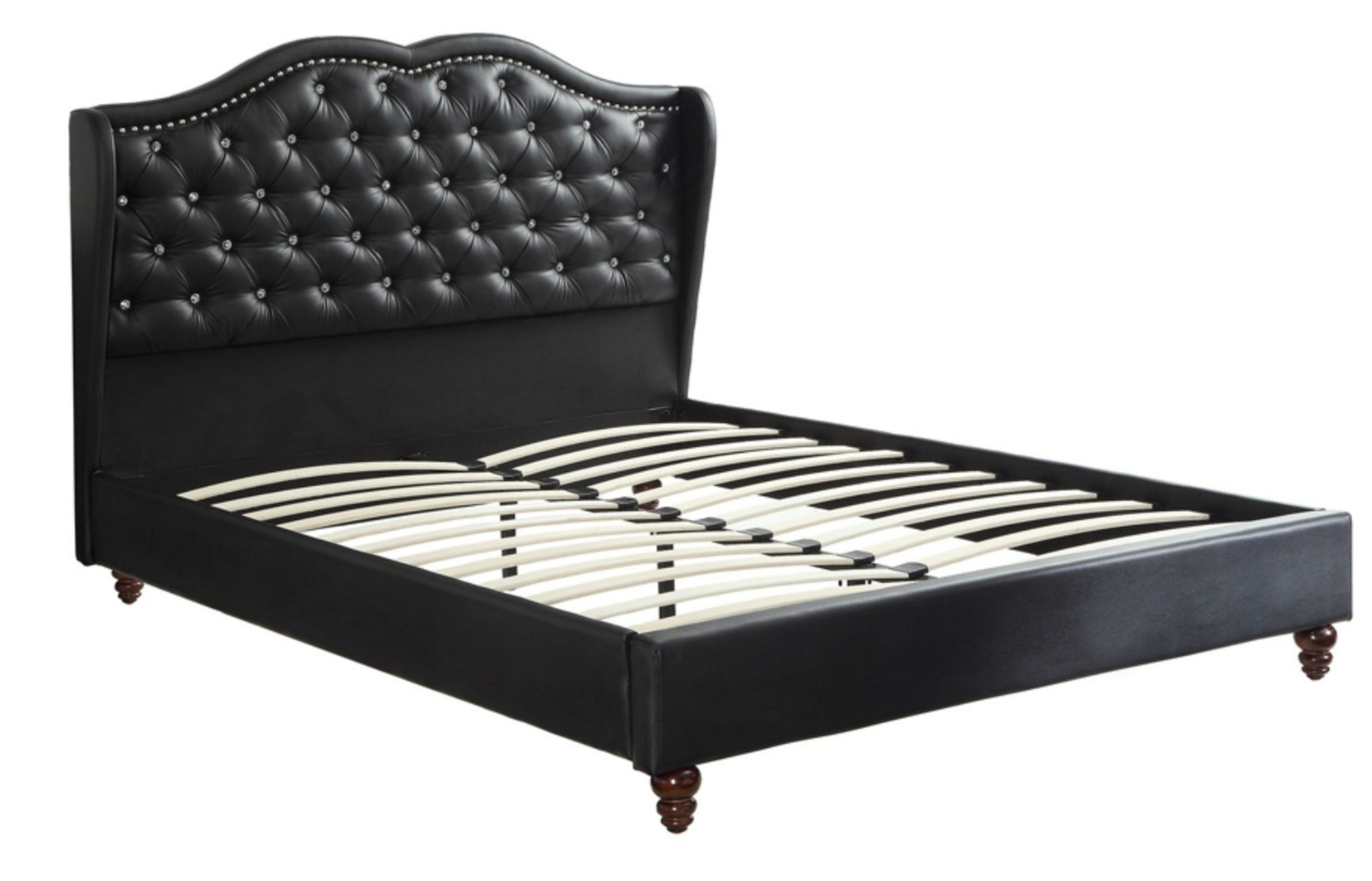 Benzara Magnificent Tufted Upholstered Platform Bed Wayfair