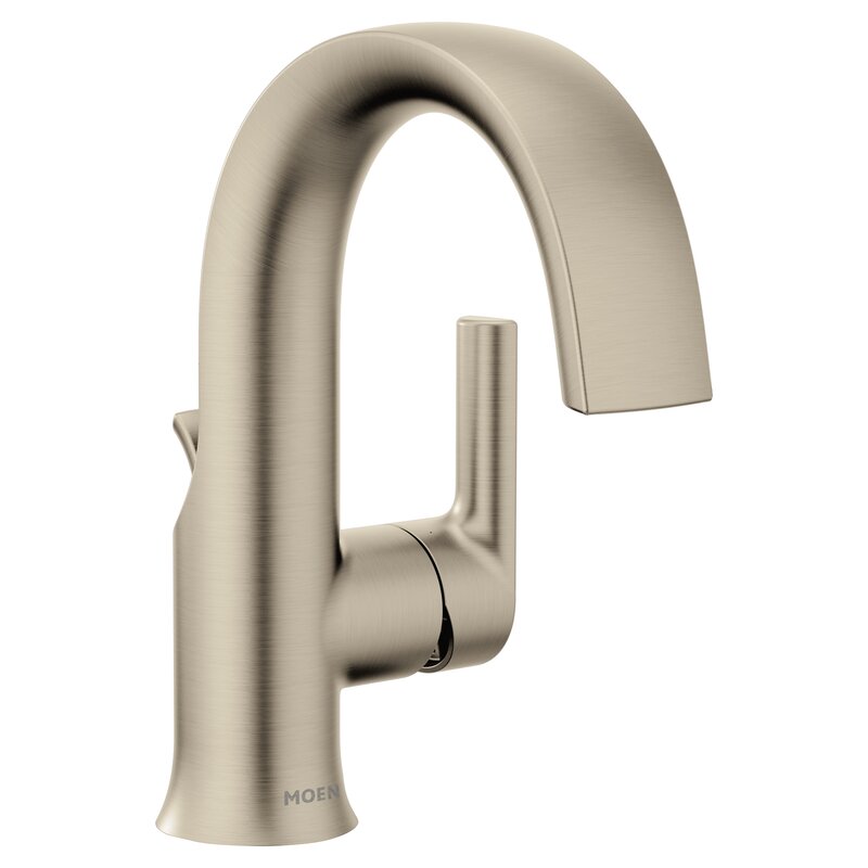 Moen Doux Single Hole Bathroom Faucet With Drain Assembly