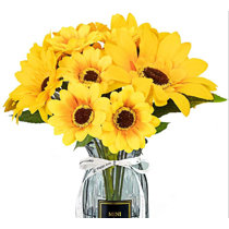 9.5 H MD Blessed Sunflowers Ceramic 4.75X4.75X4.25 9.5 H MD Blessed Sunflowers Ceramic 4.75X4.75X4.25