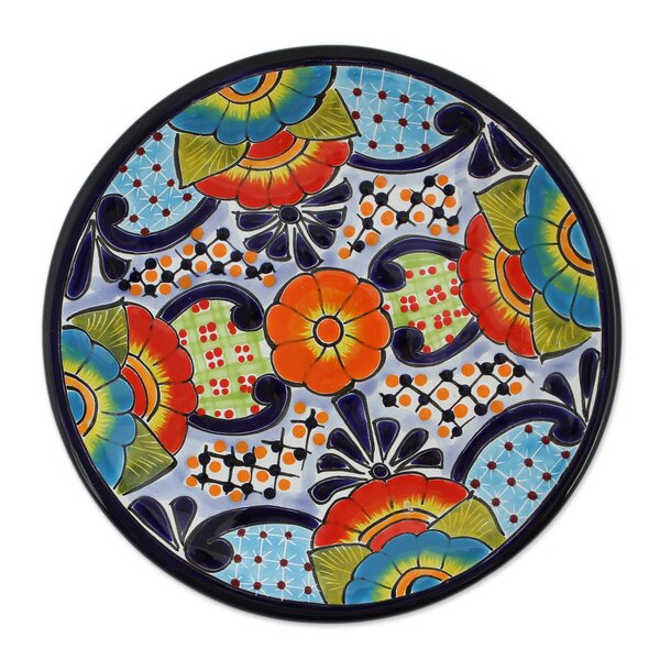 8.5 Mexican Talavera Salad or Dessert Plate for Daily Use and Home Decor 
