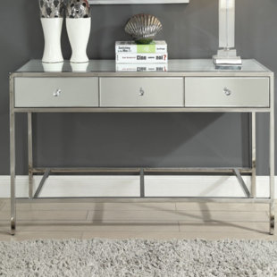 Rosina Rectangular Wood And Mirror Console Table