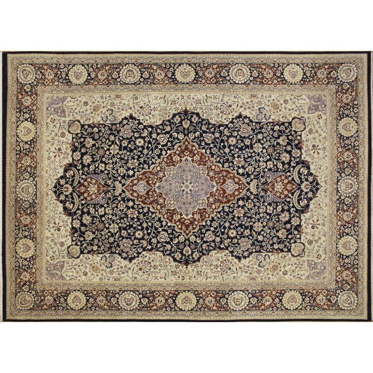 Noori Rug Versailles Conca Hand Knotted Area Rug 7'11 x 10'1 Red/Blue