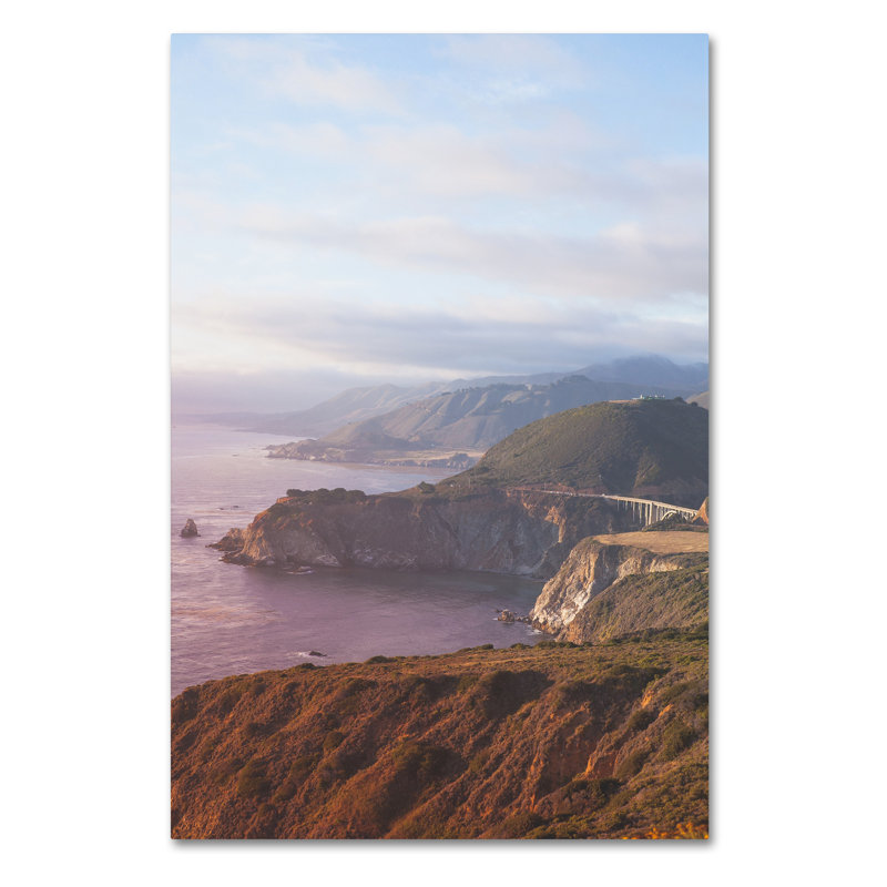 Trademark Art Big Sur Coast Sunset By Ariane Moshayedi Photographic Print On Wrapped Canvas Wayfair
