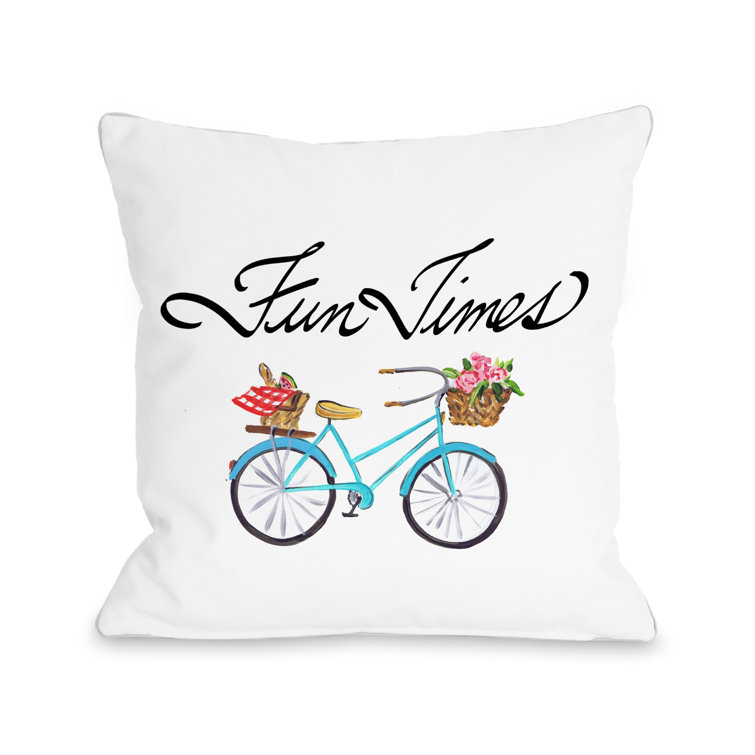 bicycle throw pillows